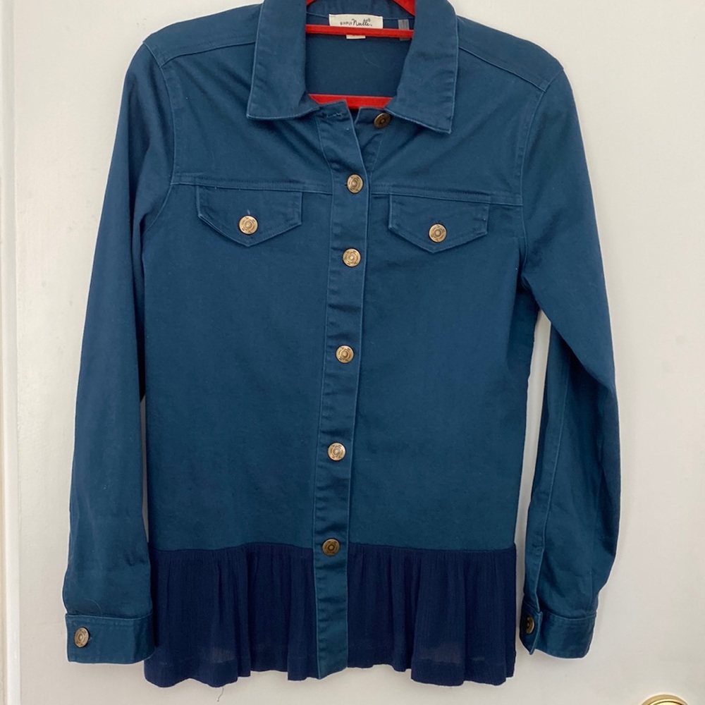 Edgy Jean shirt-jacket or Shacket as some call it. Navy blue. Small.